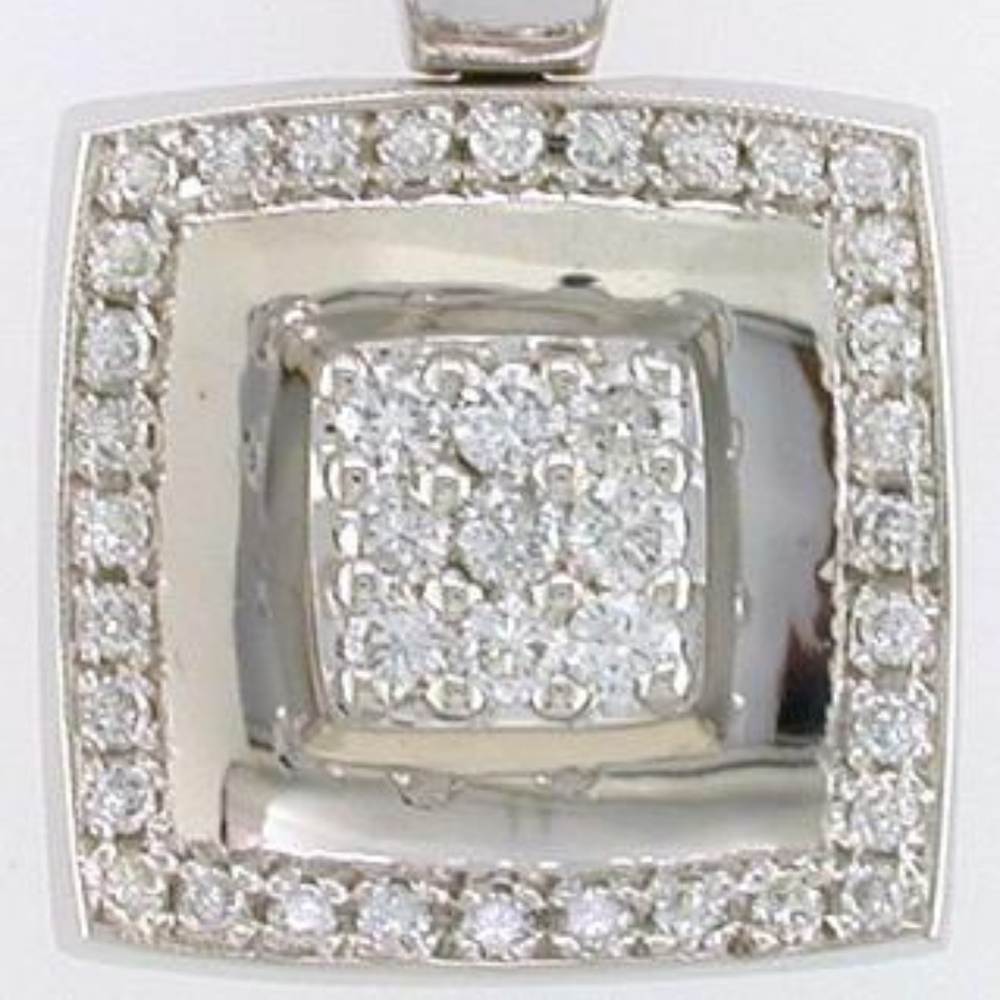 Diamond Pendant .91TDW 14KT White Gold